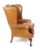 Bespoke Leather Chippendale Wingback Chair Armchair Bruciato | Ref. no. 06566f | Regent Antiques
