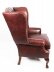 Bespoke Leather Chippendale Wingback Chair Armchair Murano Port | Ref. no. 06566h | Regent Antiques