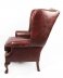 Bespoke Leather Chippendale Wingback Chair Armchair Murano Port | Ref. no. 06566h | Regent Antiques