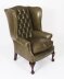 Bespoke English Hand Made 3 x Leather Chippendale Suite Alga Green | Ref. no. 06749g | Regent Antiques