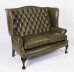 Bespoke English Hand Made 3 x Leather Chippendale Suite Alga Green | Ref. no. 06749g | Regent Antiques