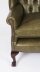 Bespoke English Leather Chippendale Club Settee Sofa Alga Green | Ref. no. 06770g | Regent Antiques