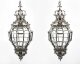 Pair Versailles Huge Silver Bronze Diamond Baluster Lanterns | Ref. no. 07079d | Regent Antiques