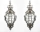 Pair Versailles Huge Silver Bronze Diamond Baluster Lanterns | Ref. no. 07079d | Regent Antiques