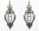 Pair Versailles Huge Silver Bronze Diamond Baluster Lanterns | Ref. no. 07079d | Regent Antiques