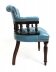 Bespoke English Hand Made Leather Captains Desk Chair Blue Teal | Ref. no. 08131a | Regent Antiques