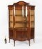 Antique Victorian Serpentine Glazed Inlaid Display Cabinet C1890 19th C | Ref. no. 08266 | Regent Antiques