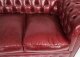 Bespoke Leather Button Backed Chesterfield Sofa Burgundy | Ref. no. 08457x | Regent Antiques