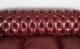 Bespoke Leather Button Backed Chesterfield Sofa Burgundy | Ref. no. 08457x | Regent Antiques