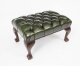 Bespoke Chippendale Ball & Claw Leather Stool Emerald Green | Ref. no. 08541 | Regent Antiques