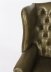 Bespoke Pair Leather Chippendale Wingback Armchairs Alga Green | Ref. no. 08845g | Regent Antiques