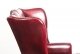 Bespoke Pair Leather Chippendale Wingback Armchairs Crimson | Ref. no. 08845r | Regent Antiques