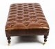Bespoke Large Leather Stool Ottoman Coffee table Hazel 4ft x 2ft 6inches | Ref. no. 08848 | Regent Antiques