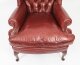 Bespoke English Leather Queen Anne  Sofa & Pair Armchairs Chestnut | Ref. no. 09048c | Regent Antiques