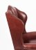Bespoke Leather Queen Anne Wingback Armchair Chestnut | Ref. no. 09048e | Regent Antiques