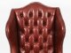 Bespoke Leather Queen Anne Wingback Armchair Chestnut | Ref. no. 09048e | Regent Antiques