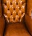 Bespoke Pair Leather Queen Anne Wingback Armchairs Bruciato | Ref. no. 09048f | Regent Antiques