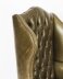 Bespoke Pair Leather Queen Anne Wingback Armchairs Alga Green | Ref. no. 09048h | Regent Antiques