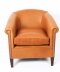 Bespoke Pair English Handmade Amsterdam Leather Arm Chairs Tan | Ref. no. 09085b | Regent Antiques