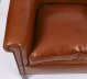Bespoke Pair English Handmade Amsterdam Leather Arm Chairs Malt | Ref. no. 09085g | Regent Antiques