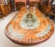 Bespoke 17ft Dining Table, Pewter, Lapis Lazuli & Agate Inlaid & 16 Chairs | Ref. no. 09428a | Regent Antiques