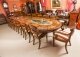 Bespoke 17ft Dining Table, Pewter, Lapis Lazuli & Agate Inlaid & 16 Chairs | Ref. no. 09428a | Regent Antiques