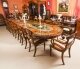 Bespoke 17ft Dining Table, Pewter, Lapis Lazuli & Agate Inlaid & 16 Chairs | Ref. no. 09428a | Regent Antiques