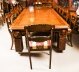 Antique 12ft Elizabethan Revival Pollard Oak Dining Table 19th C and 14 chairs | Ref. no. 09642a | Regent Antiques