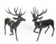 Pair of Bronze Life Size Fallow Deer Stags Late 20th Century | Ref. no. 09703a | Regent Antiques