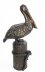 Vintage Pair Bronze Pelicans on Mooring Posts Late 20th Century | Ref. no. 09752b | Regent Antiques