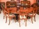 Bespoke 7ft Regency Flame Mahogany Jupe Dining Table & 8 chairs 21st C | Ref. no. 09979b | Regent Antiques