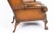 Antique Pair Leather Chippendale Wingback Armchairs c.1920 | Ref. no. 09983 | Regent Antiques