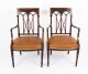 Antique Pair Sheraton Revival  Satinwood Banded Arm Chairs 19th Century | Ref. no. A1078x | Regent Antiques