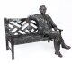 Vintage Larger than Life Size Bronze of Albert Einstein on a Garden Bench 20th C | Ref. no. A1160 | Regent Antiques