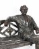 Vintage Larger than Life Size Bronze of Albert Einstein on a Garden Bench 20th C | Ref. no. A1160 | Regent Antiques