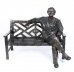 Vintage Larger than Life Size Bronze of Albert Einstein on a Garden Bench 20th C | Ref. no. A1160 | Regent Antiques