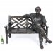 Vintage Larger than Life Size Bronze of Albert Einstein on a Garden Bench 20th C | Ref. no. A1160 | Regent Antiques