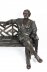 Vintage Larger than Life Size Bronze of Albert Einstein on a Garden Bench 20th C | Ref. no. A1160 | Regent Antiques