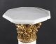 Vintage 4ft White Marble and Ormolu Mounted Pedestal 20th Century | Ref. no. A1246a | Regent Antiques