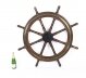 Antique 4ft Diam Teak and Brass Set 8-Spoke Ships Wheel C 1880 19th Century | Ref. no. A1650 | Regent Antiques