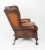 Antique Pair Leather Chippendale  Revival Wingback Armchairs c.1920 20th C | Ref. no. A1789 | Regent Antiques