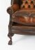 Antique Pair Leather Chippendale  Revival Wingback Armchairs c.1920 20th C | Ref. no. A1789 | Regent Antiques