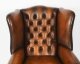 Antique Pair Leather Chippendale  Revival Wingback Armchairs c.1920 20th C | Ref. no. A1789 | Regent Antiques