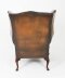 Antique Pair Leather Chippendale  Revival Wingback Armchairs c.1920 20th C | Ref. no. A1789 | Regent Antiques
