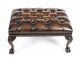 Vintage Chippendale Ball & Claw Buttoned Leather Stool mid 20th Century | Ref. no. A1791 | Regent Antiques