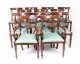 Vintage Arthur Brett Three Pillar Mahogany Dining Table & 14 Chairs 20th Century | Ref. no. A2216a | Regent Antiques