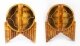 Antique Pair Art Deco Burr Walnut Rocket Display Cabinets c.1920 | Ref. no. A2307a | Regent Antiques