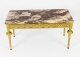 Vintage French giltwood and marble top coffee table Limoges plaques 20th C | Ref. no. A2378 | Regent Antiques