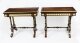 Antique Pair Amboyna Card Console Tables With Porcelain Plaques 19th Century | Ref. no. A2492 | Regent Antiques