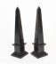 Vintage Pair Empire Revival Black Marble Obelisks 20th C | Ref. no. A2499a | Regent Antiques